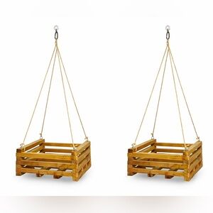 Wooden Hanging Planter Box